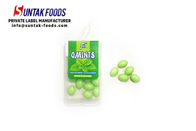 China 18g Private Label Peppermint Flavor Sugar Coated Candy For Cool Breath BRC GMP for sale