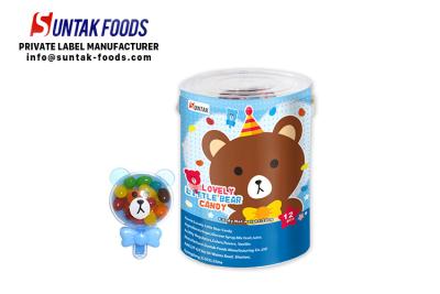 China Lovely little bear tasty jelly bean candy in big plastic bottle for sale