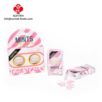 China Sugar Free Mints Fruity Candy In Plastic Container for sale