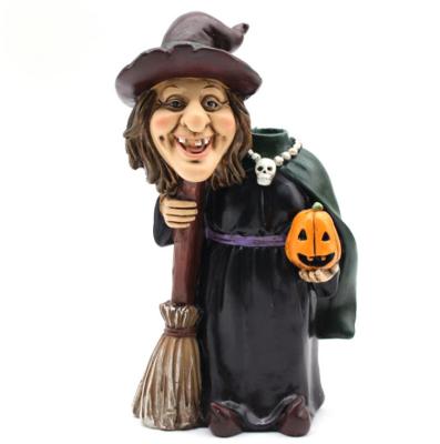 China China Halloween Resin Witch Figurine Gift for Table Decoration for sale