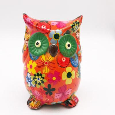 China Owl Money Saving Box Ceramic Piggy Bank Piggy Bank Coin for sale