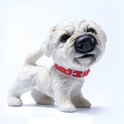 China Fiberglass Animal Resin Keji Sculpture Europe Simulation Dog Fiberglass Statue For Home Wine Cabinet Cabinet TV Desktop Crafts for sale