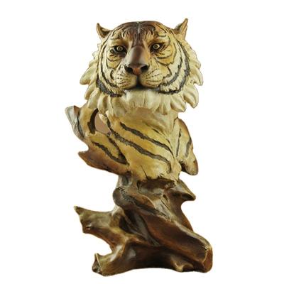 China Europe Lion Horse Eagle Wolf Tiger Head Resin Animal Head Statue Sculpture Animal Home Decor Resin Room Decoration for sale