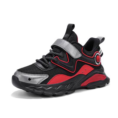 China Flexible Casual Breathable Boy Shoes Sneaker Lace Up Running Shoes Kids Sneaker Shoes for sale