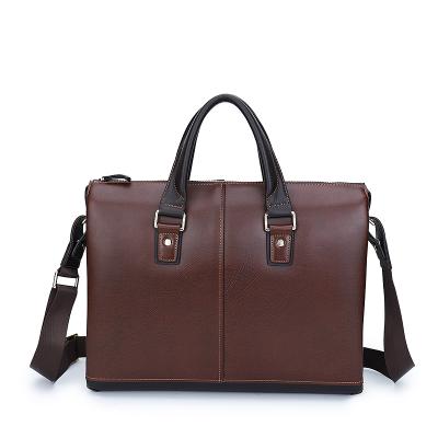 China Hot Fashionable Luxury Briefcase Mens Good Quality Design Genuine Leather Briefcase for sale