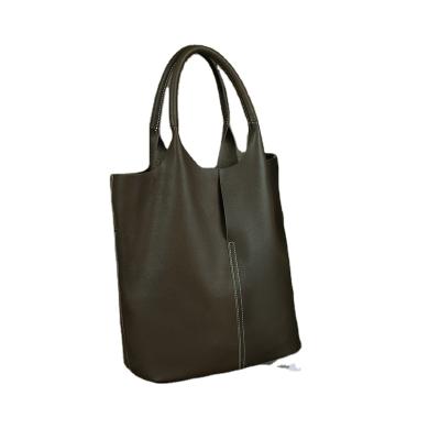 China Custom Genuine Leather Customer Tote Bags Women Handbags Waterproof Factory Large Capacity for sale