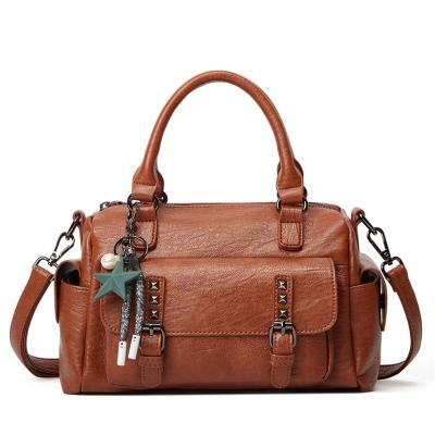 China Waterproof ladies bag European supplier and American fashion PU ladies leather ladies fashion One-shoulder luxury handbags for sale