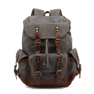 China Waterproof Factory Directly Fashion Large Capacity Canvas Bag Cross - Body Shoulder Backpack Bags For Men for sale