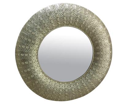 China Modern Elegant Round Wall Mirror Gold Round Mirror Round Metal Wall Gold Mirror for sale