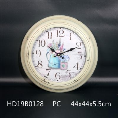 China Metal Antique Wall Clock 3D Style Items Round Decorative Large Wall Clocks for sale