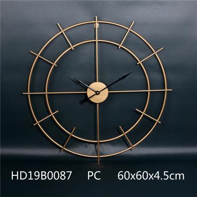 China European Retro Iron Art Clock Wall Decor Antique Style Wall Clock Household Bedroom Decor for sale