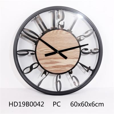 China Vintage DIY Antique Wall Clock Style Decor Living Room Simple Design Metal Home Clock for sale