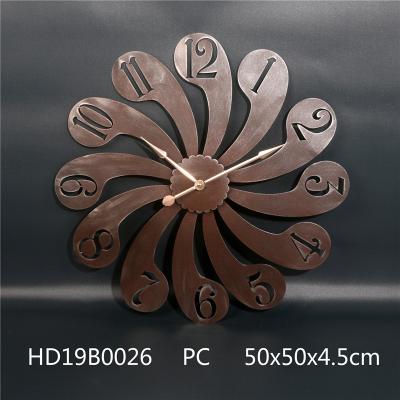 China Large Peacock Clock Wall Decor of Modern Design 3D DIY Metal Antique Style Wall Clock for sale