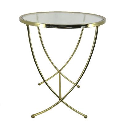 China Minimalist simple household coffee glass-metal end table for sale