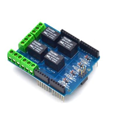 China 4 Channel 5v Relay Shield Module, Relay Control Board Four Channel Relay Expansion Board For Aarduino R3 Mega 2560 4 Channel Relay for sale