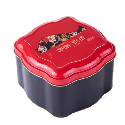 China C-S001 candy candy candy bixcuit biscuits food storage wave wave square shape tin box for sale