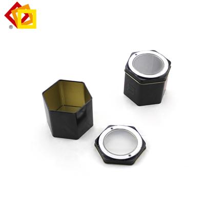 China Hot Sell Fashion Cheap Wholesale Custom Luxury Watch And Metal Tin Box Hexagonal High Quality for sale