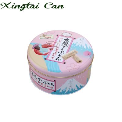 China Empty Round Metal Tin Can For Christmas Candy Cookies Canning Wholesale With Competitive Price for sale