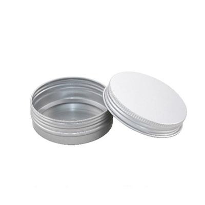 China Recyclable 85g Metal Round Aluminum Cosmetic Box With Screw Lid for sale