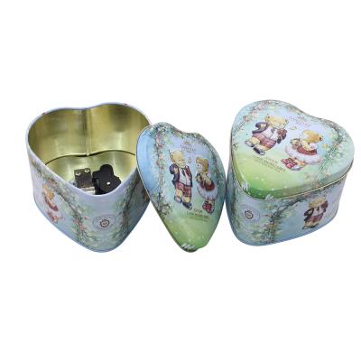 China Recycled Materials Heart Shape Music Tin Box for sale