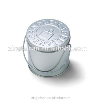 China Mini candle tin tin box with handle for sale