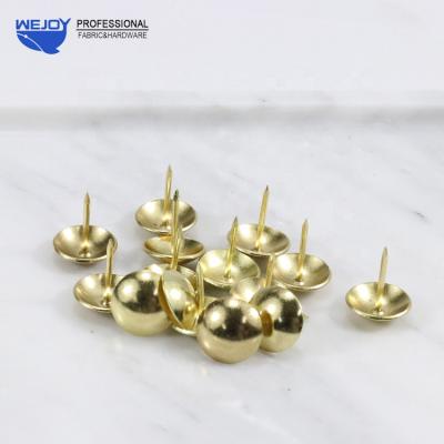 China Flat Gold 19mm Metal Furniture Accessory Decorative Nail For Sofas Headboard for sale