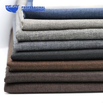 China Waterproof Upholstery Polyester Sofa Linen 100% Dark Brown Linen Fabric For Chair for sale