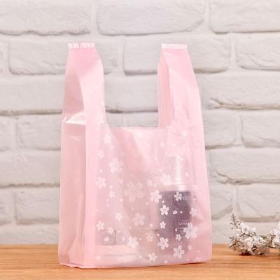 China Disposable Accept Customized Plastic Exquisite Printed Shopping Bag Clothing Shopping Packaging Bag for sale