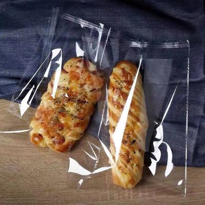 China Disposable Wholesale Self Adhesive Clear Seal Food Packaging Bag Bread Bags Resealable Plastic Opp Screen Printing Poly Bag HOSU Disposable for sale