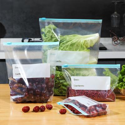 China High Quality Disposable Food Grade Plastic Bags Zip Lock Seal Slider Reusable Zipper Bag Freezer Food Storage Zipper Packaging Plastic Bags for sale