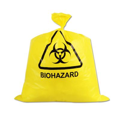 China Disposable HDPE Medical Yellow Red Biohazardous Waste Waste Bag Waste Bag For Doctors for sale