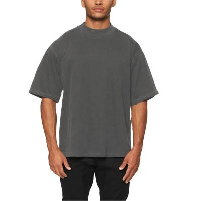 China Factory New Product Supplier Factory New Product Anti-pilling High Quality Oversized Heavyweight T-shirt Neck Mock Men's T-shirt 280 Gsm for sale