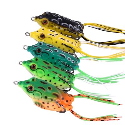 China Custom Silicone Frog Bait Soft Thunder Frog Toad Bait Fishing Supplies Minnow Crankbaits Fishing Soft Lures Frog Fishing Lures for sale