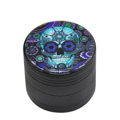 China Wholesale Aluminum Alloy Smoke Grinder Diameter 50Mm Flat Concave 4 Layer Multicolor Aluminum Slijper Grinder for sale