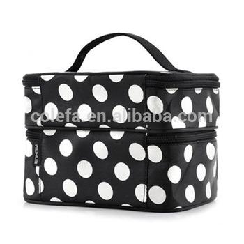 China Beaty OEM Large Capacity Wholesale Pouch Cosmetic Nylon Bag With Compartments for sale