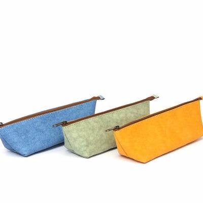 China Schools & Eco - Friendly Recycled Offices Kraft Paper Pencil Case Washable Kids Pencil Pouch For Kids for sale