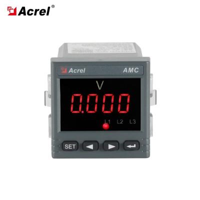 China Acrel AMC48-AV Single Phase 48*48mm Panel Mounted Voltage Measurement Energy Meter with Analog Output 4-20mA AMC48-AV for sale