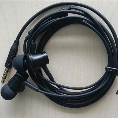 China Noise Canceling 1HORA 3.5mm Microphone Earphone Wired Headset Headphone Earpiece Cheap Handsfree Wired Earpiece for sale