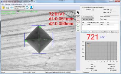 China Automatic Knoop Vickers Hardness Measurement Software Generate Report With Usb Camera for sale