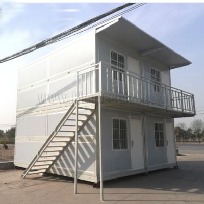 China 2 Storey Modern Prefab Foldable Container House Homes For Office Sandwich Panel Prefabe Houses for sale