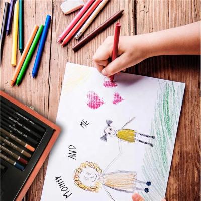 China Hot Sale Promotional Pencil Eco-friendly 58 Pieces Colored Pencil Set Children Drawing Art Set With Wooden Box for sale