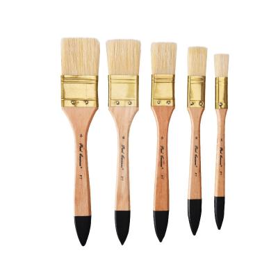 China Hakes Paint Hair Goat Hair Wool Artist Nylon Pure Wooden Handle Brush Natural Wood Brush for sale