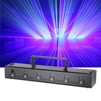 China Sports Stadiums 6w 12w 18w Animation Laser Light Beam Array With 6 RGB Beam Outlets With Scan X/Y Set for sale