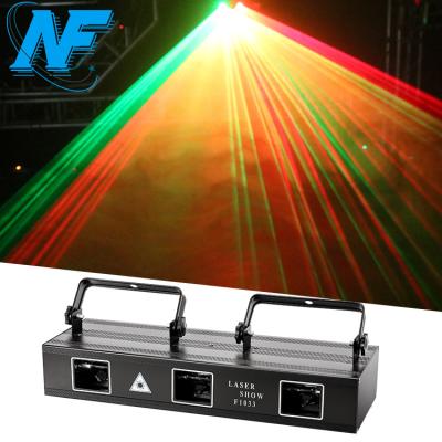 China Club/dj/disco/pub/event/performance/tvshow/party/ballroom F1033 3 380mw RGB stepper motor DJ disco party main laser light for sale