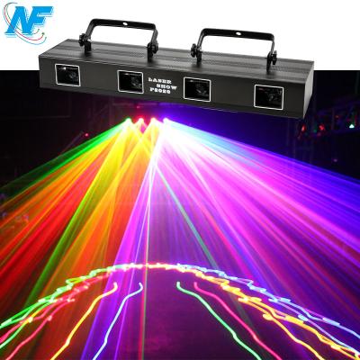 China Residential DJ Disco KTV Party Club LED Bar Stage Lighting 4 Array Beam Lead Eyes Light 4 Stepper Motor Yellow Laser Light Lazer RGB Colors for sale