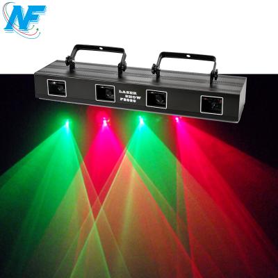 China Club party/dj/disco/pub/event/performance/tvshow/party/ballroom DJ lights 4 head 260mw RG laser patterns DJ laser projector party step lights for sale