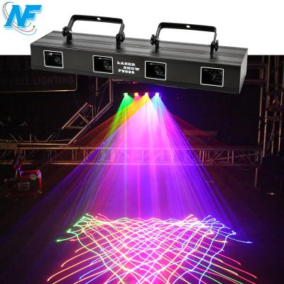 China Residential DJ Party Lights 4 Head Multi Color 430mw DJ Disco Party Laser Light for sale