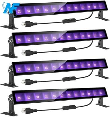 China Art Deco 4 Pack 24W LED Wash wal 5ft Black Light Power Cord, IP66 Blacklight for Glow Party, Stage Lighting for sale