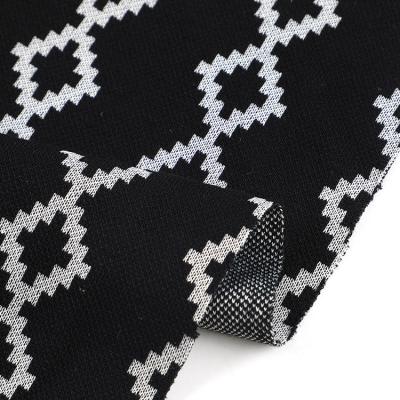 China Blackout New Design 330gsm Knitted Stripe Printed New Roma Ponti Poly Fabric Suiting Spandex for sale