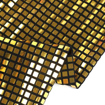 China Classic Light Plaid Sequin Fdy Control Palladium Costume Blackout Dance Shiny Spandex Fabric for sale